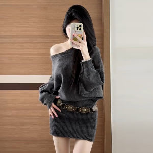 ZHENMANZI | One Shoulder Long Sleeve Dress New Spring