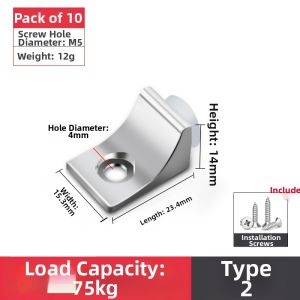 YANU | Fixed Glass Wood Shelf Support Bracket Accessories