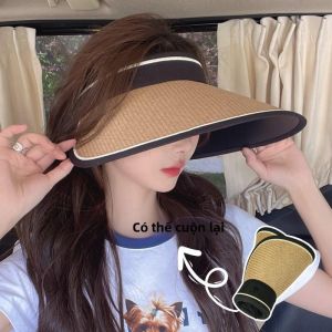 QIAOPIDIANDIAN | Mũ Rơm Bảo Vệ UV Mùa Hè Cho Phụ Nữ