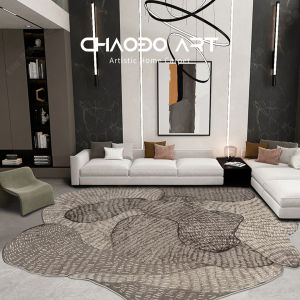 Irregular Shaped French Vintage Zennish Style Multi-Room Carpet
