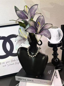 Nhà Thiết Kế Sang Trọng Sáng Tạo Xương Khóa Chai Bình Hoa Bàn Ăn Phòng Khách Phụ Kiện Trang Trí Lilies Bộ Đồ Trang Trí