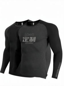FINDPOWER&FIPO | Custom Quick-dry Stand-up Collar Fitted Long-sleeve T-shirt
