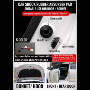 Bantalan Peredam Pintu Kap Bagasi Mobil Meredam Getaran Suara Aksesoris Karet Shock ABSORB Universal
