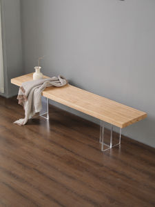 Frosted Acrylic Wooden Floating Bench Modern Minimalist Home Luxury TV Cabinet Dining Chair Long Board Bench Quality Luxury Type
