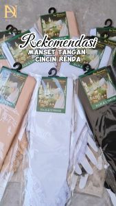 Manset Tangan Deker, Cincin Renda Handsock, Jersey Spandex Lembut, dan Aksesoris Umroh Muslimah