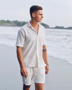 TURUN HARGA KEMEJA PRIA MENS POLOSAN LENGAN PENDEK COOLMAN PAKIAN PRIA CASUAL PAKAIAN DINAS KERJA