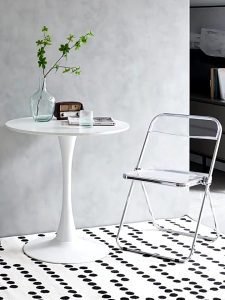 [SG Stock]Nordic Wooden  White Dining Table Small Round Table  Round Table Balcony Table Home Dinning Table Coffee Table Office Table 60*60*73cm