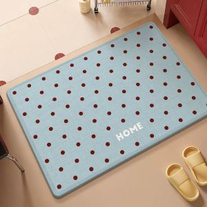VIKAMA Light Blue Ocean Sea Swimming People Summer Beach Doormat Non Slip Floor Rug Coastal Mat Home Decor Bathroom Soft Durable