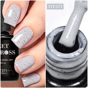 MEET ACORSS 7ml Snowflake Cream Glitter Gel Nail Polish Semi Permanent Nail Art Decoration UV/LED Gel Varnish for Nails Manicure