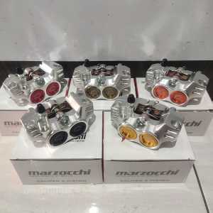 CALIPER KALIPER PALA BABI 4 PISTON BAHAN CNC WARNA MERK MARZOCCHI
