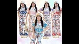 ชุดเซทเสื้อครอปใส่ไปเที่ยว ชุดไปทะเล เที่ยวทะเล สงกรานต์ (ฟรีไซส์ M อก 30-36 เอว26-34 สพ33-40)