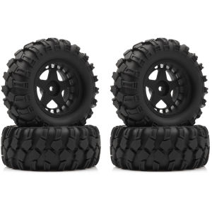 RCXAZ 4pcs 89mm 1/10 1/12 Crawler Truck Tires Tyre Wheel With 12mm Hex For MN128,AXIAL TRAXXA TRX4 1/16 E-Revo W192 12428 Rc Car