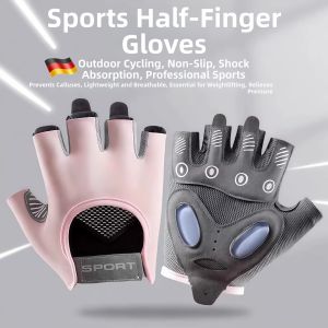 Anti-slip Anti-blisters Gym Gloves Half Finger Silicone