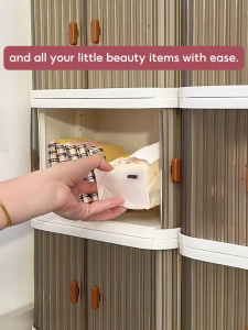 Makeup Skincare Organizer Cosmetic Organiser Stackable Storage Box Dressing Table Shelf