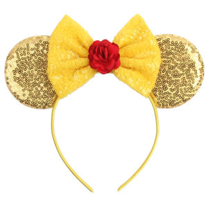 Beauty Girl and The Beast Hairbands for Girl Enchanted Rose Ears Hair Accessories Women Festival Cute Crown Bow Headband Kids