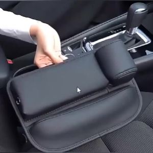 For Mercedes Benz C Class C63 C180 C200 C300 W206 2021~2025 Car Seat Gap Filler Storage Box With Cup Holder Organizer Pocket Kit