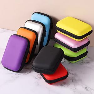 Mini Storage Bag EVA Waterproof Earphones Storage Pouch Earphone Case Headphone Bags For USB Data Cable Charger Coin