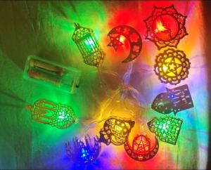 JOM RAYA 2025 ✨ 1.65M Battery Lampu Hiasan LED Eid Ramadan Deco Hari Raya Syawal String Warm Light Decorative Lamp Muslim Festival Hijab Ramadan Haji