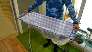 (เฉพาะผ้าเปลเท่านั้น งานเย็บไทย) ผ้าเปลไกวเด็ก ผ้าฝ้าย 100% มีมุ้งกันยุงรอบทิศทาง SIZE S ผ้านุ่มสบาย ครบชุดพร้อมใช้