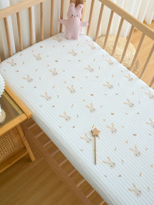 Pure Cotton Baby Bedding Protector Cover for Nursery Childrens Patchwork Bed Sheet Four Seasons Universal Newborn Baby Bed Canopy