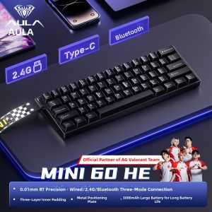 AULA | Mini60 Magnetic Switch Wireless Triple Mode Customizable Gaming Keyboard
