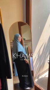 SAWVA | KHAMSA Casual Long Dress Daily MAROON