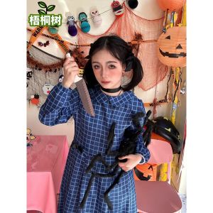 Horror Movie Cosplay Costume Orphan Suit Halloween Performance Outfit Estelle Complete Cosplay Wear for Festivals