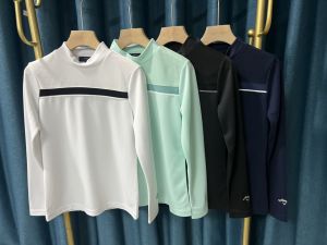 Womens Golf Clothing Long Sleeve High Collar Base Shirt Spring New White Selling Well Underwear Top Fitness Sports Yoga