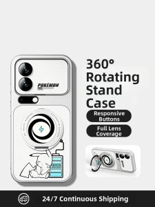 Universal Xiaomi Compatible Phone Case Stand Magnetic Lens Protection Leather