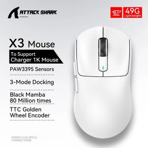 ATTACK SHARK | ATTACK SHARK X3Pro X3 8K Wireless Gaming Mouse 26K DPI Tri-Mode Bluetooth Wired 2.4G Ultra-Light Ergonomic For VALORANT FPS