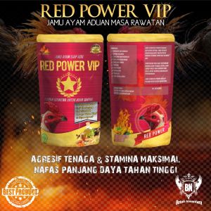 Jamu Stamina Tenaga Ayam Maksimal RED POWER Doping Ayam Aduan menaikan Mental Ayam memperpanjang Nafas performa meningkat bahan Herbal