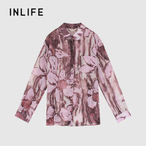 INLIFE | Vintage Print Fashion Casual Comfortable Womens Shirt