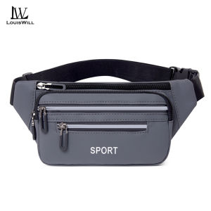 LouisWill Mens Waist Bag Multiple Compartments Large Capacity Reflective Shoulder Bag Waterproof Lightweight Cross body Bag Outdoor Sports Bag Phone Chest Bags