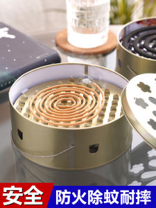 Stainless Steel Mosquito Coil Tray Outdoor Use Ash Tray with Lid Fireproof And Heatproof Creative Incense Burner Home Storage