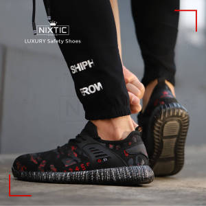 Nixtic™ UltraBoostX Red | comfortable safety toe shoes Industrial Shoe