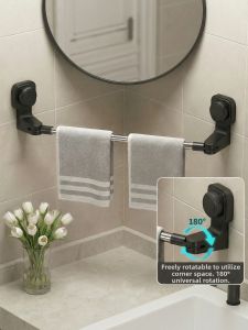 MINGZHIYIFAN | Wall-Mounted No-Drilling Towel Rack