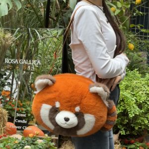Simulated Panda Plush Backpack Sichuan Panda Memorial Double Shoulder Bag Beibei Base PP Cotton Stuffed Toy for All Ages