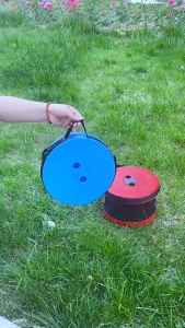 Folding Stool Heavy Duty Collapsible Telescoping Stool with Load Capacity 400lbs Portable Retractable Stool for Camping Fishing