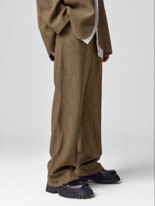 BODYDREAM | Waterwave Texture Drapey Trousers Spring Summer Loose