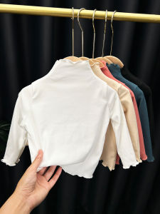 Girls Thermal Half High Collar Dervo Base Shirt Inner Wear Autumn Winter Style Childrens Underwear Warm Top Princess Sleeve