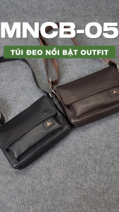Túi đeo chéo form vừa MNCB-05 chất liệu da bò tự nhiên mềm mại kích thước 21x27 bảo hành 03 năm Anh Tho Leather