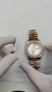 Vỏ Đồng Hồ Bằng Thép Không Gỉ Viền Đá Quý Màu Vàng Hồng 36mm/39mm Với Kính Sapphire Dành Cho Bộ Máy NH35 NH36 ETA2824 PT5000