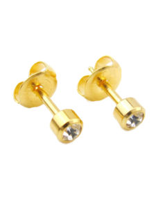 American Shu Shu 14K Gold Ear-Ring Clip Forced Inlaid Color Diamond Double Package Ear Piercing Gun Long-Term Wear Not Afraid of Water Get Ones Ears Pierced Device