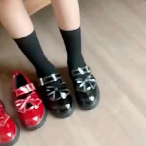Sepatu casual anak perempuan model korea / Sepatu docmart anak motif pita gerigi / Sepatu loafers anak perempuan trendy