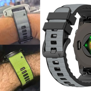 QuickFit 22 26mm Nylon Silicone Strap For Garmin Fenix8 Pro 7 7x 6 6x PRO 5x puls/Forerunner 970/Enduro/Epix Gen 2 Tactix 7 Band