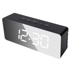 Digital Alarm Clock LED Electronic Desktop Clock with Temperature for Bedroom Home Office Teens Kids