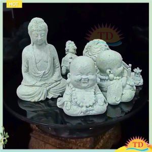 Tượng Phật Nhỏ Bằng Đá Sa Thạch Hồ Cá Để Bàn Trang Trí Làm Quà Tặng