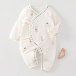 Pure Cotton Butterfly Suit for Newborn Babies Thin Cotton Bodysuit No Bone Autumn Winter Baby Romper Casual Style All Season Use