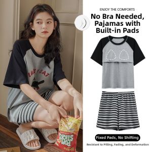 Padded Lightweight Cartoon Cute Loungewear Set