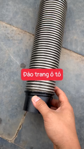 Ống cổ xả mềm mẫu korea  phi 65 dài xoắn 25 tổng 35 lắp cho xe ô tô ben thùng hàng cao cấp nhập khẩu